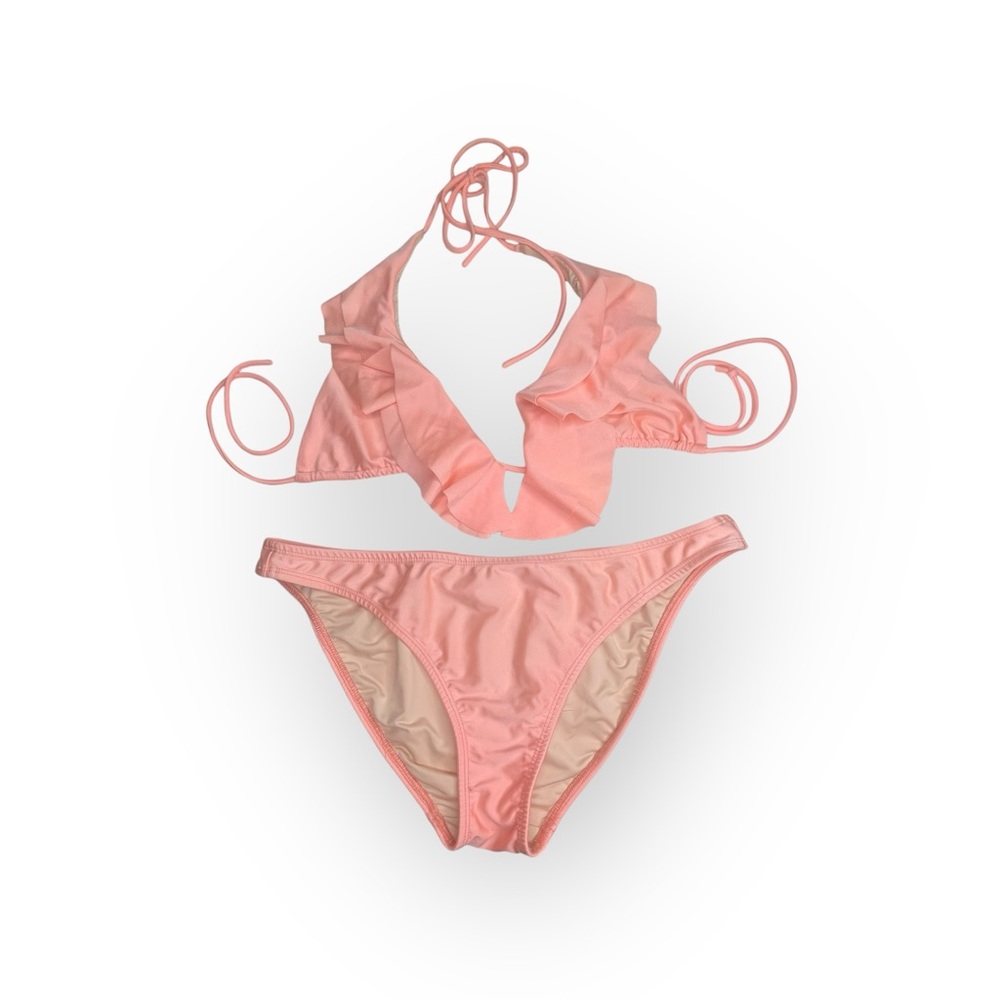 Shoshanna Flutter Halter Bikini Set With String S… - image 3